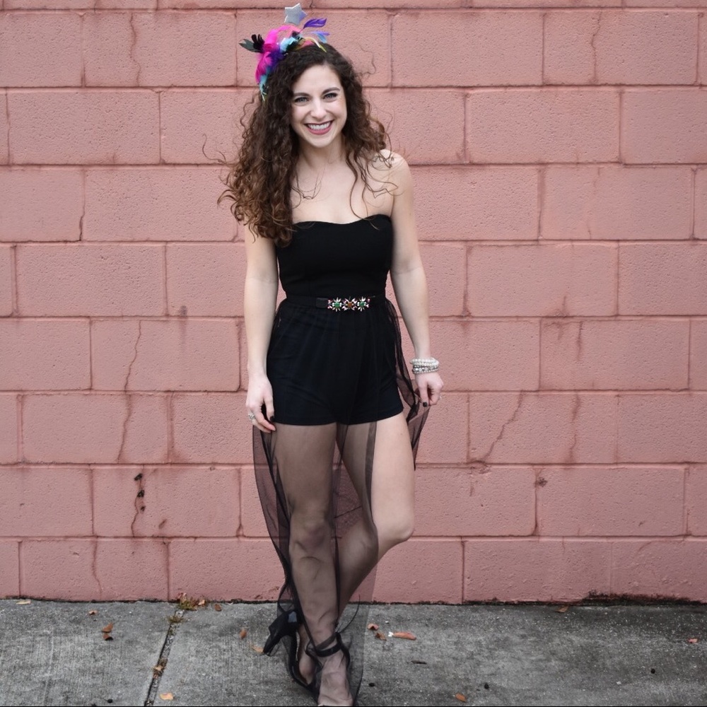 NWT Charlotte Russe Mesh Strapless One Piece Maxi